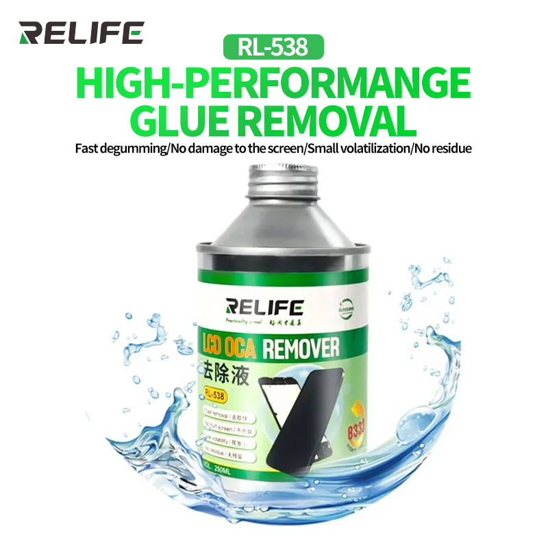 RELIFE RL-538 250 ミリリットル 8333 液晶画面接着剤除去 IPhone IPad Android 携帯電話修理 OCA 接着剤クリーニングと接着剤除去ツール