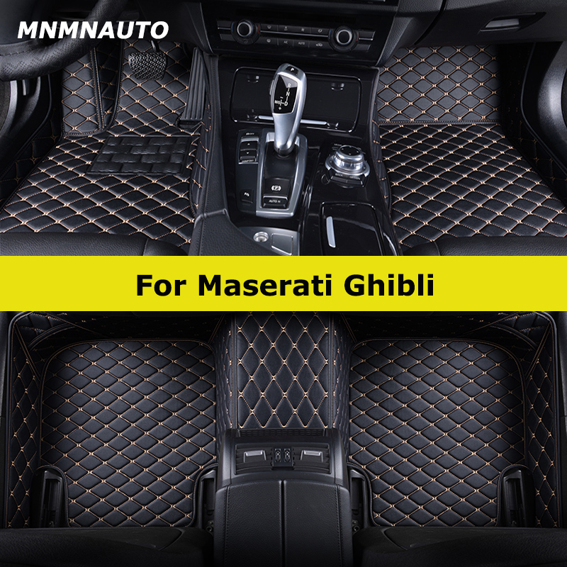 MNMNAUTO カスタム車のフロアマットマセラティジブリ 2013-2023 自動車カーペットフットコシェ Accessorie