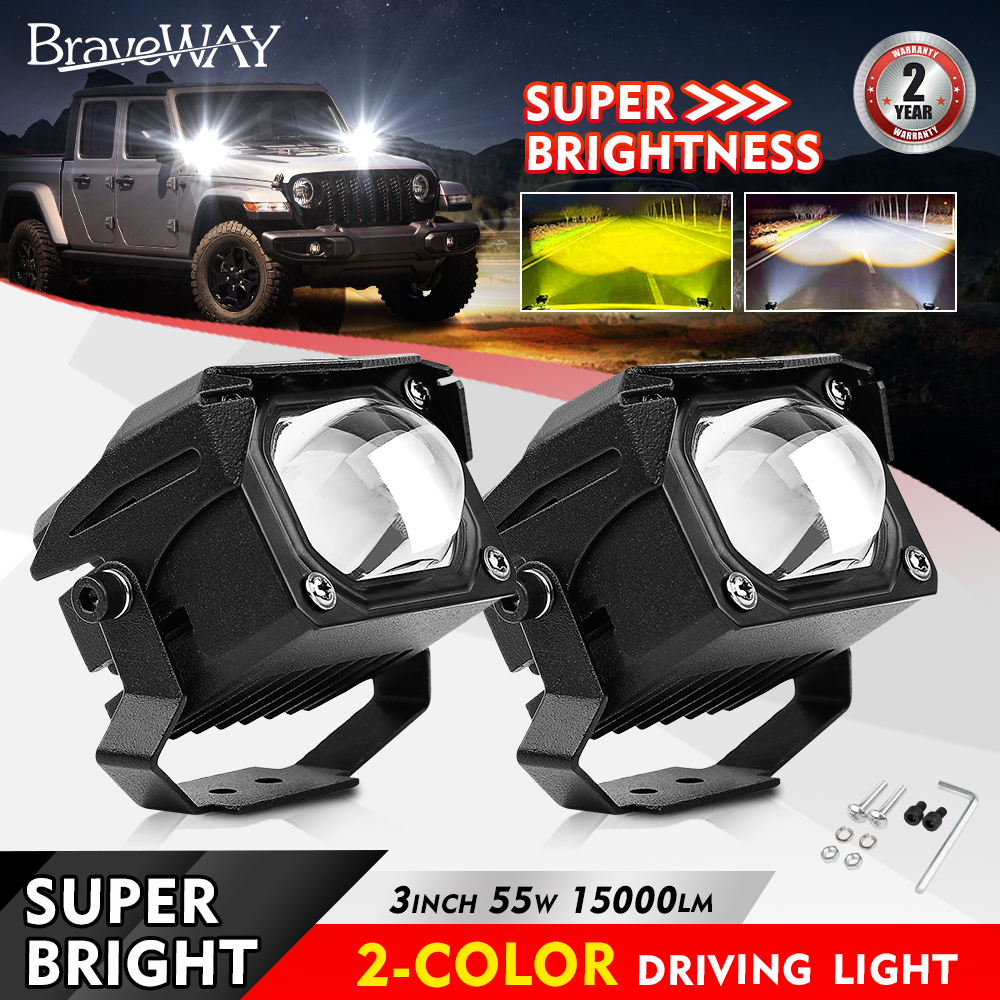 HAOLIDE スポットおよびフラッドビーム 15000LM LED ワークライトデュアルカラードライビング LED ライトフォグアンバー UTV オフロード使用スポットライト 12V 24V