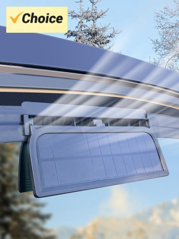 ソーラーカー排気ファン 3 つの空気出口付き 車のラジエーター冷却ファン 独特の臭いを排除する 車の窓のエアベントファン すべての車に対応