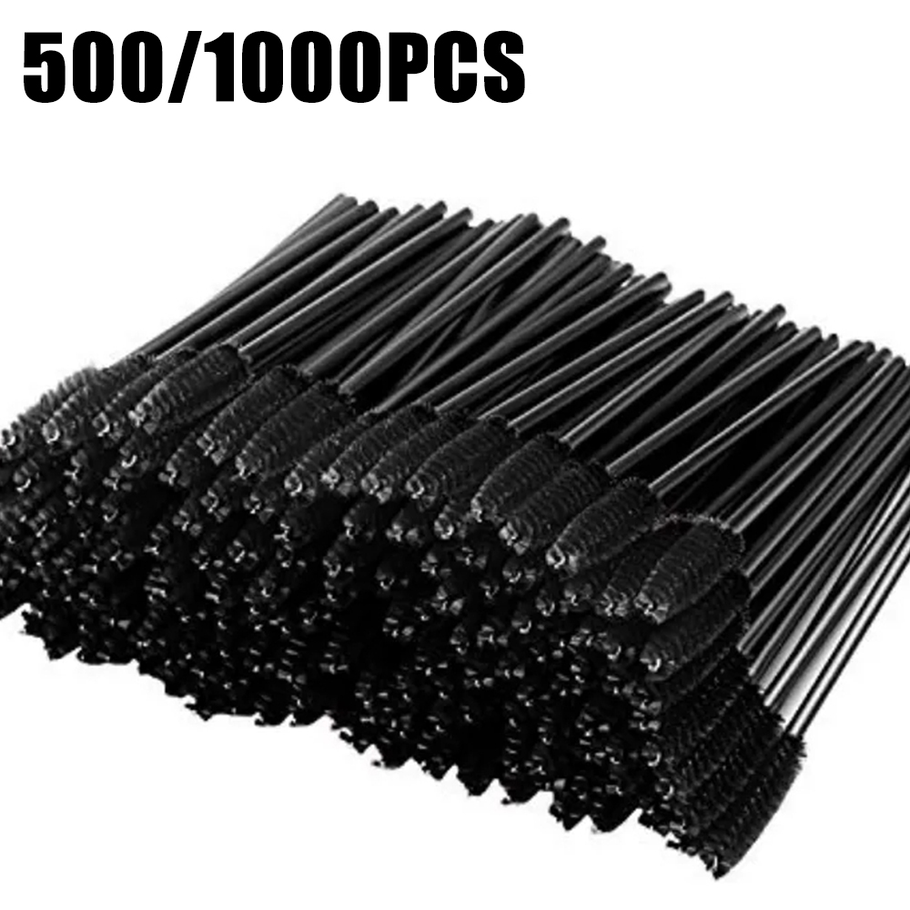 500/1000 個まつげブラシアプリケーター卸売ラッシュマスカラワンドブラシまつげエクステンション眉毛 Spoolies 美容ツール