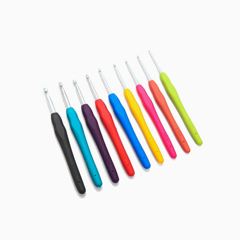 9 個 2 ミリメートル-6.0 ミリメートルかぎ針編みフックセット DIY かぎ針編みフックキット多目的かぎ針編みフックブランケットクリエイティブアートクラフト縫製ツール