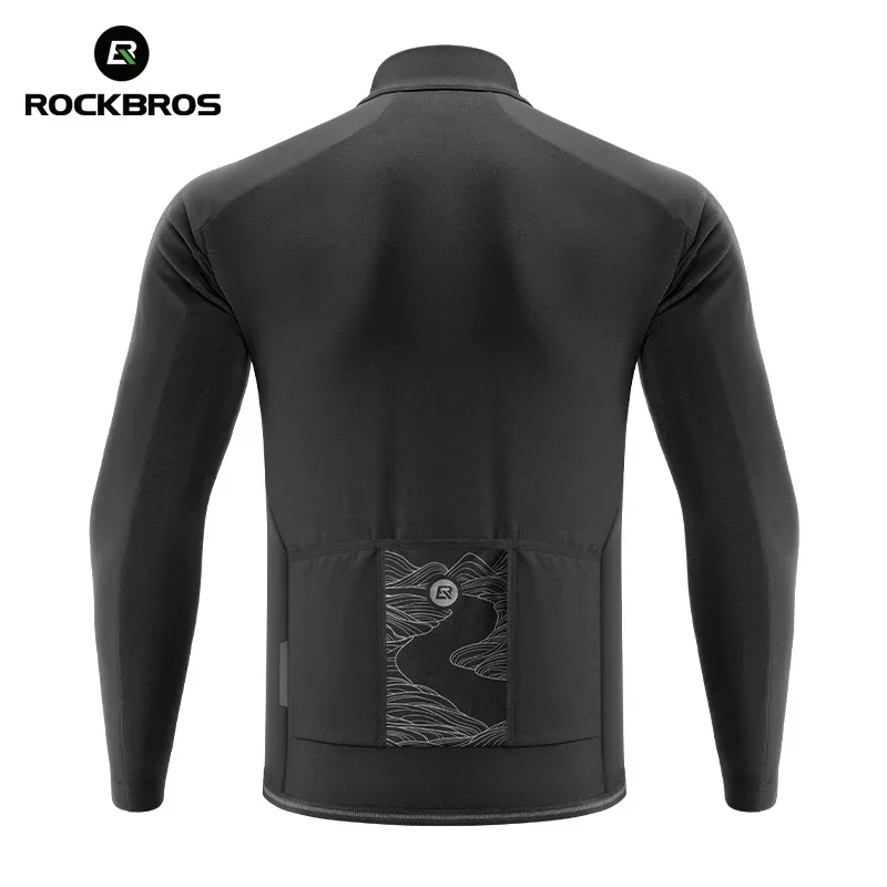 ROCKBROS 暖かいサイクリングジャケットメンズコートプロフェッショナルサーマルフリースサイクリング服 3 シーズン防風アウトドアスポーツジャケット