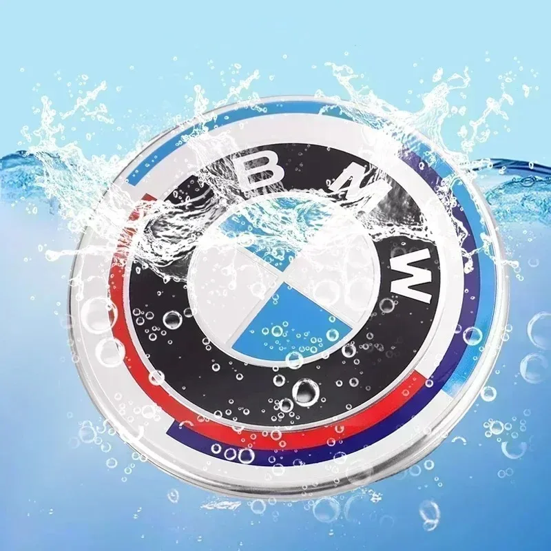 45/56/68/74/82 ミリメートル 50 周年記念版バッジフロントリアトランクロゴステッカー BMW M E46 E39 E38 E90 E60 F10 F30 Z3 X1 X3 X5