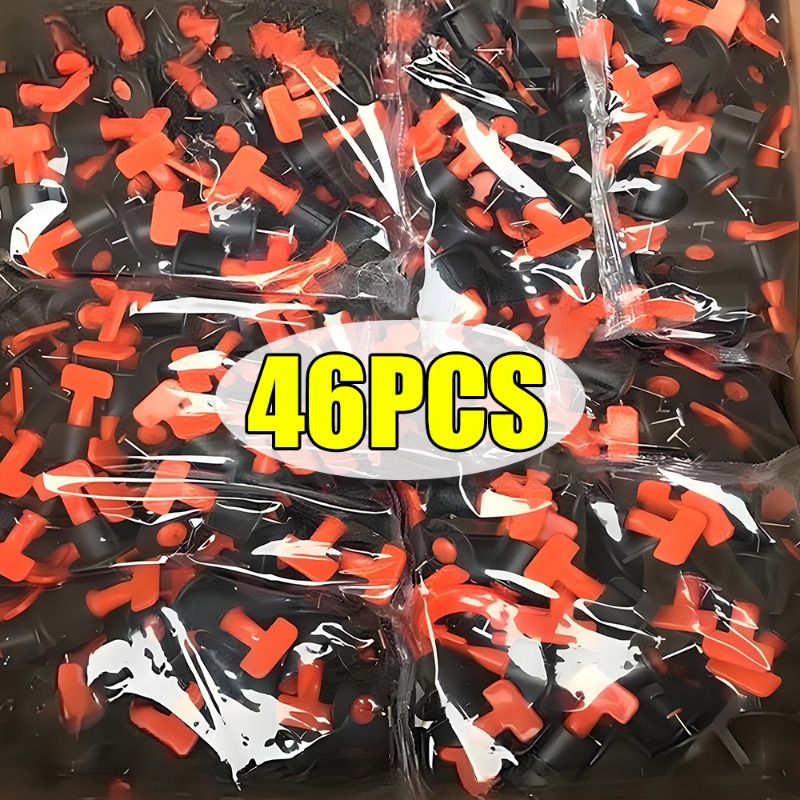 46 個の床タイルレベリングシステムクリップ再利用可能な磁器セラミックレベラーキット壁レベラーウェッジスペーサーフローリングツールパーツ