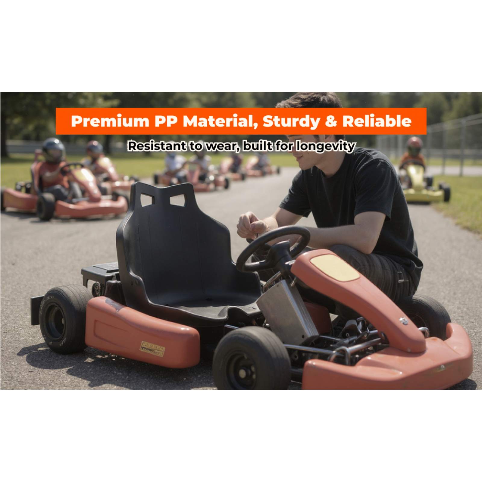 ゴーカートカーシートポータブル調整可能な DIY レーシングバランス車両カート ATV 車屋外ドリフトトライクシートサドル