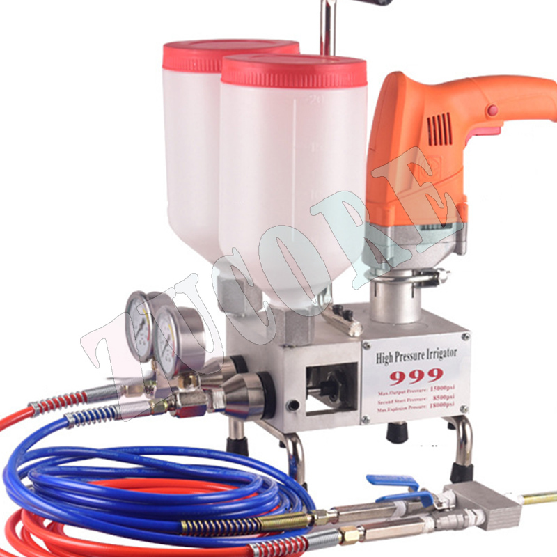 2 コンポーネント防水壁修理ポリウレタングラウト機 220 V/1100 ワット電気インテリジェントリモコングラウトポンプ