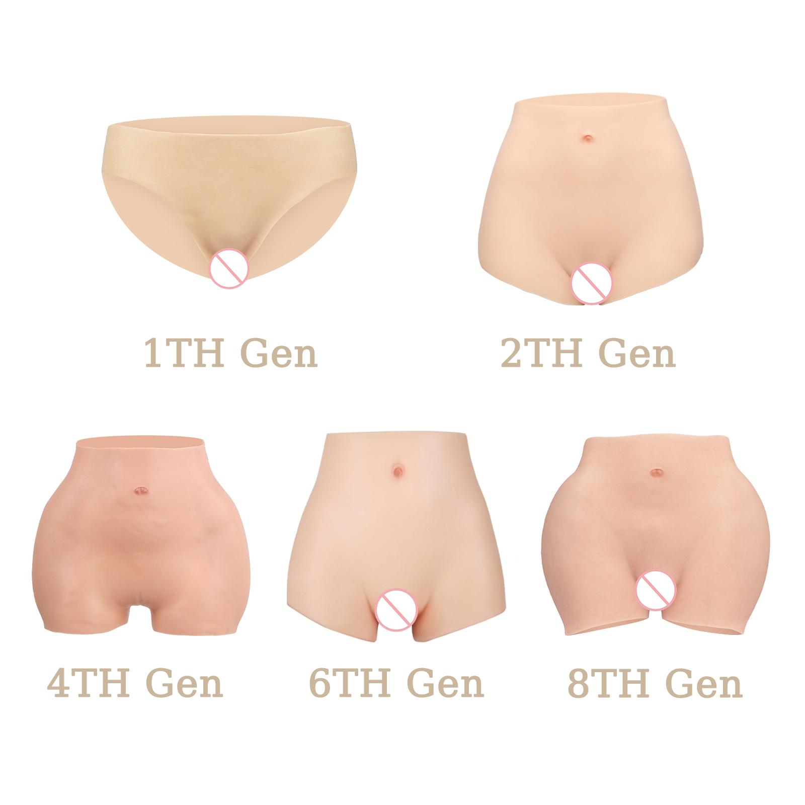 CYOMI シリコーンヒップ強化パンツ偽膣臀部リフト整形パンツお尻パッド入りシェイプウェア女装コスプレ用