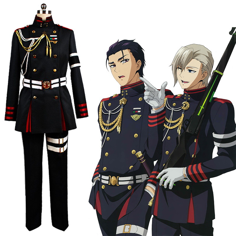 アニメ終わりのセラフ一瀬グレンコスプレ衣装軍人ジャケットパンツ制服スーツハロウィンコスチューム