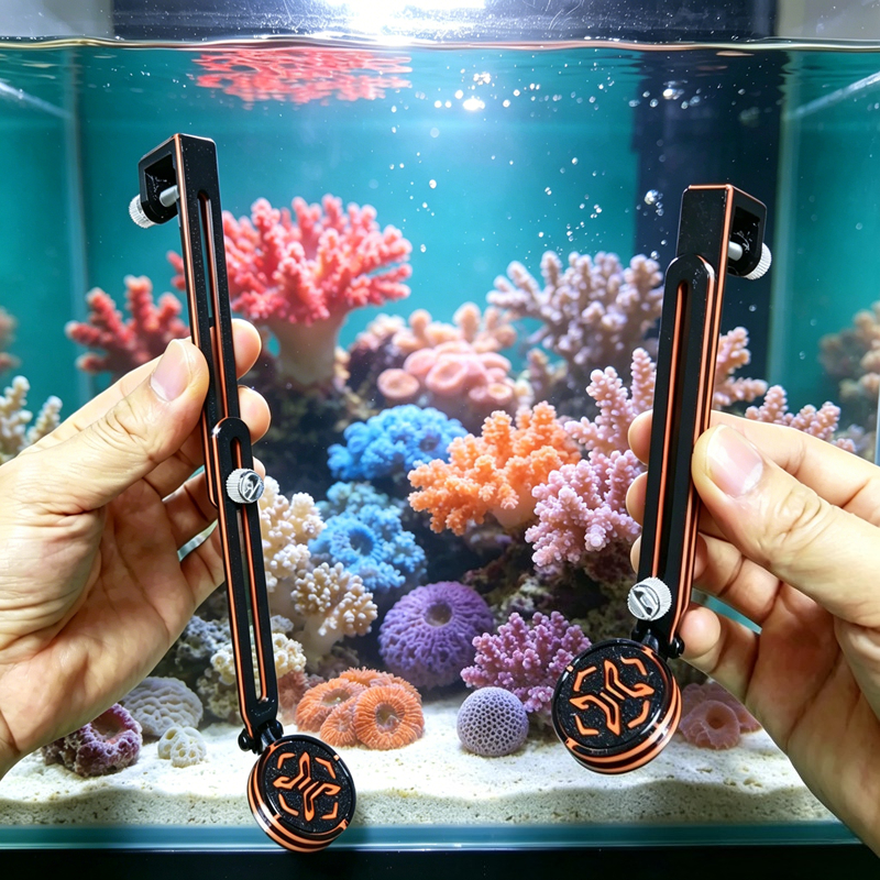 調整可能なミニ 3D プリント蛍光サンゴフラグスタンド、水族館サンゴ繁殖ラック SPS/LPS/ナノサンゴブラケット部品用