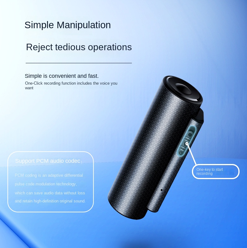 Mini Voice Recorder 600 Hours Digital Recording Device Professional Sound Dictaphone Audio Listening Micro Record Portable Small