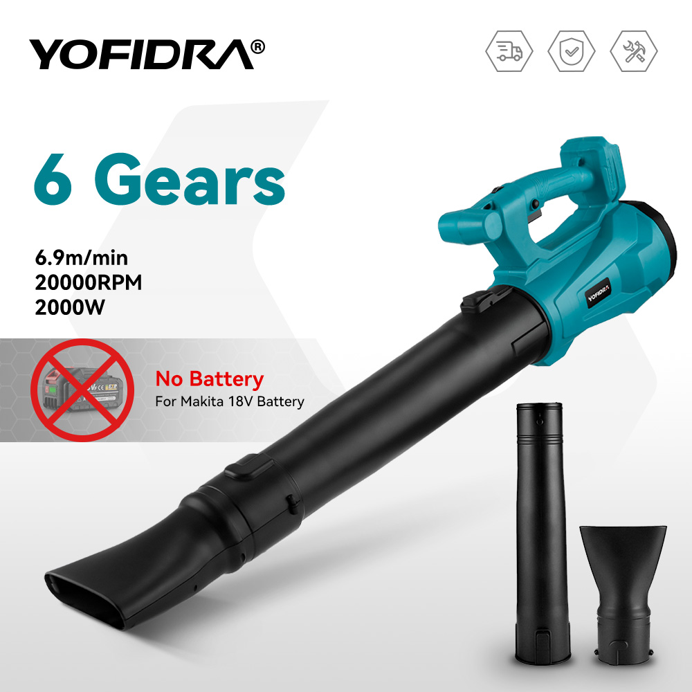 YOFIDRA 15000RPM ブラシレス電動送風機コードレス葉除雪機集塵機バッテリーなしマキタバッテリーピン