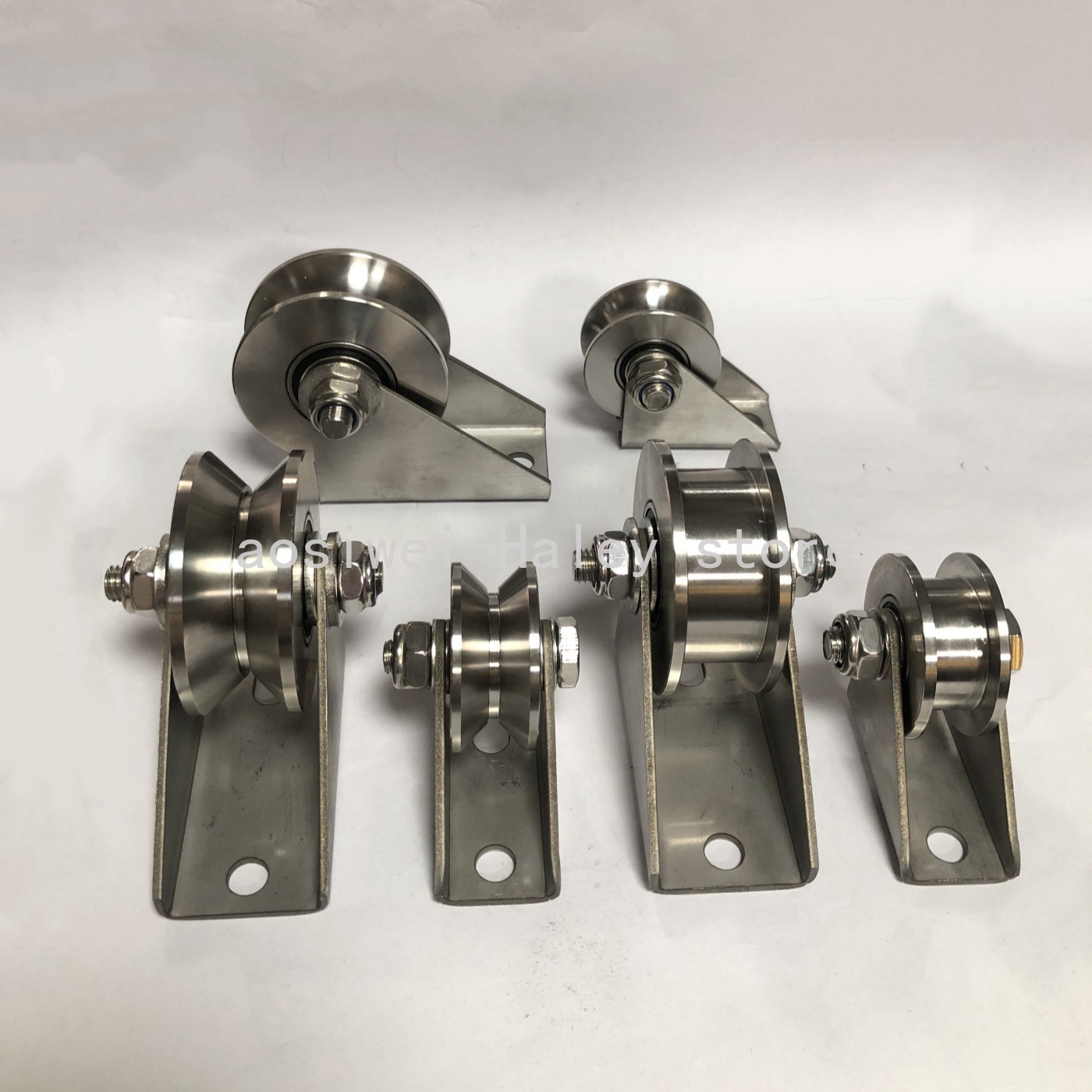 304 ステンレス鋼トラックホイール静音ベアリング V/U/H タイプスライドドアプーリーヘビーデューティハンドリングワイヤーロープハードウェアツール