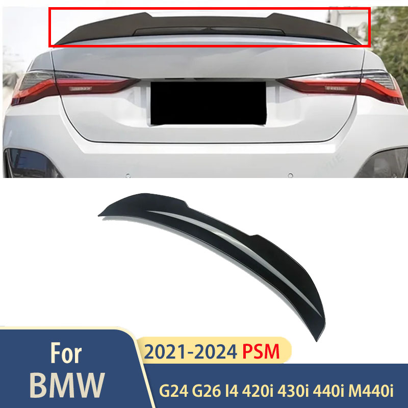 2021 から 2024 PSM スタイル BMW G24 G26 I4 420i 430i 440i M440i 4 ドアグランクーペリアトランクルーフブーツリップスポイラーアクセサリー