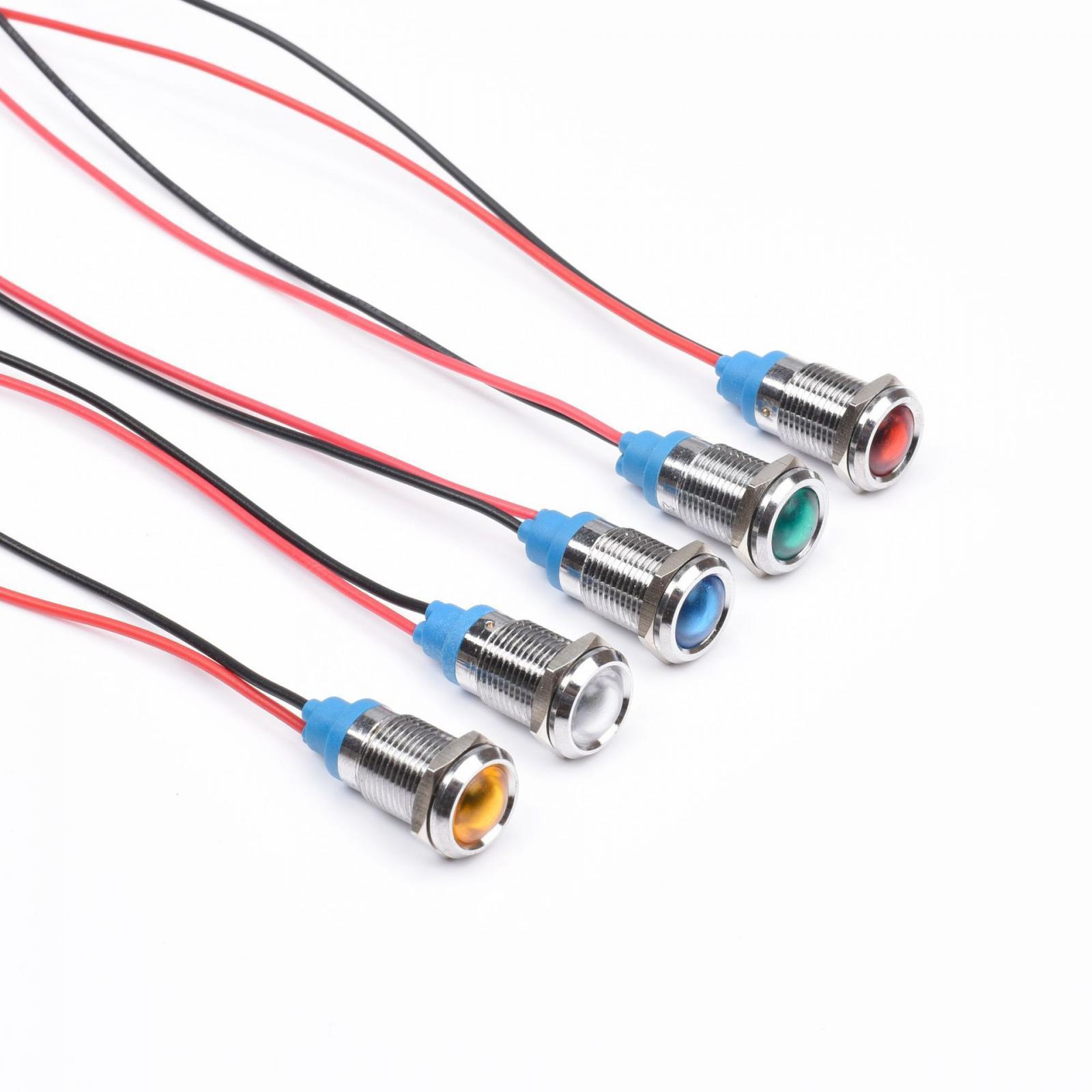 5 個の金属 LED インジケータライト防水自動車アクセサリー 3-220V トラック用