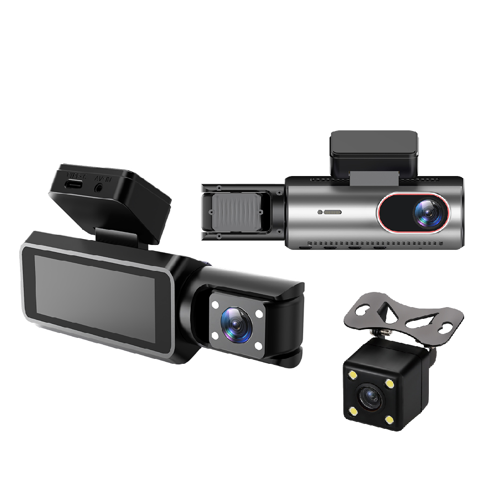 WiFi 3 レンズ HD1080P 3.16 インチ IPS ダッシュカム車 DVR レコーダーナイトビジョンフロントリア広角車両アクセサリー