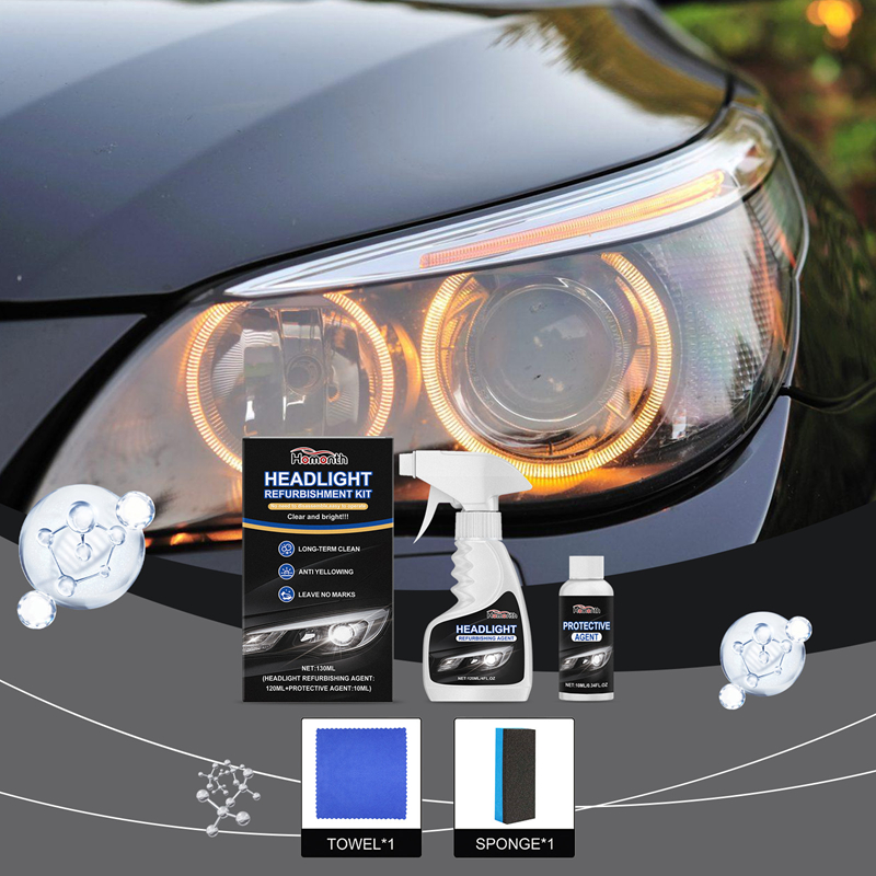 車のヘッドライト修復修復ポリッシュセットクリーナー保護剤付き黄ばみ酸化ヘイズ傷を除去