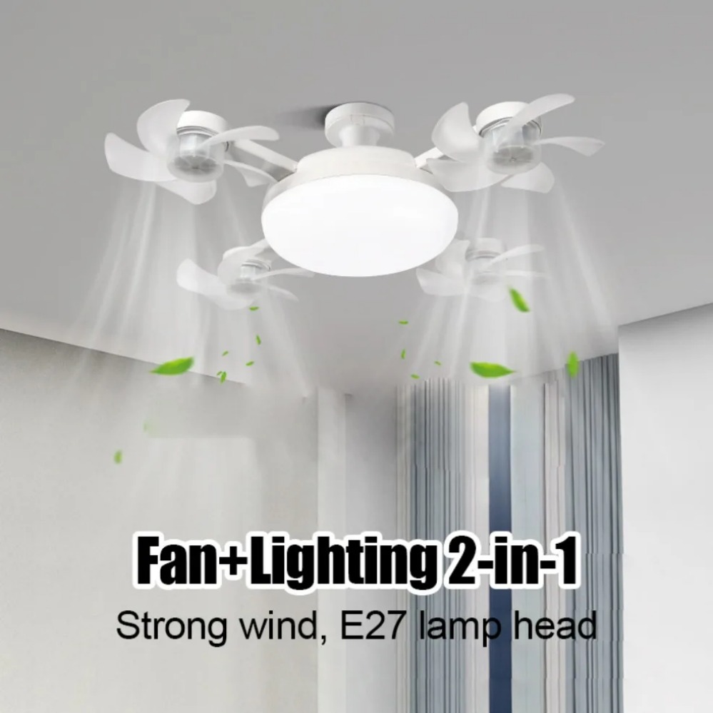 E27 LED シーリングファンライト リモコン調光機能付き 50 60W シーリングライト ドローン型ファンライト リビングルーム研究用