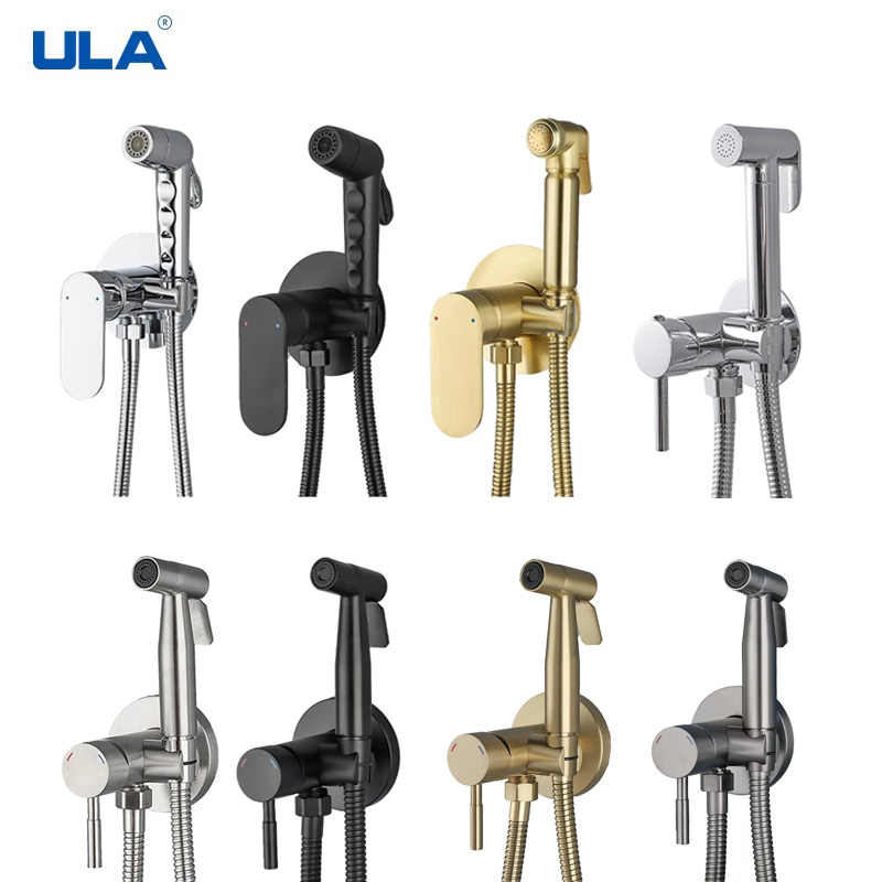 ULA ポータブルビデスプレーセット ビデ蛇口 ステンレス鋼と真鍮 トイレの蛇口 温水ミキサー バスルームシャワーヘッド