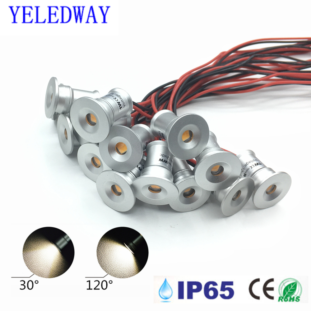 ミニ LED 12V 凹型天井ダウンライト 1 ワット調光可能なスポットライト黒、白ショーケース寝室パーティー KTV DJ DIY 階段スポットライト