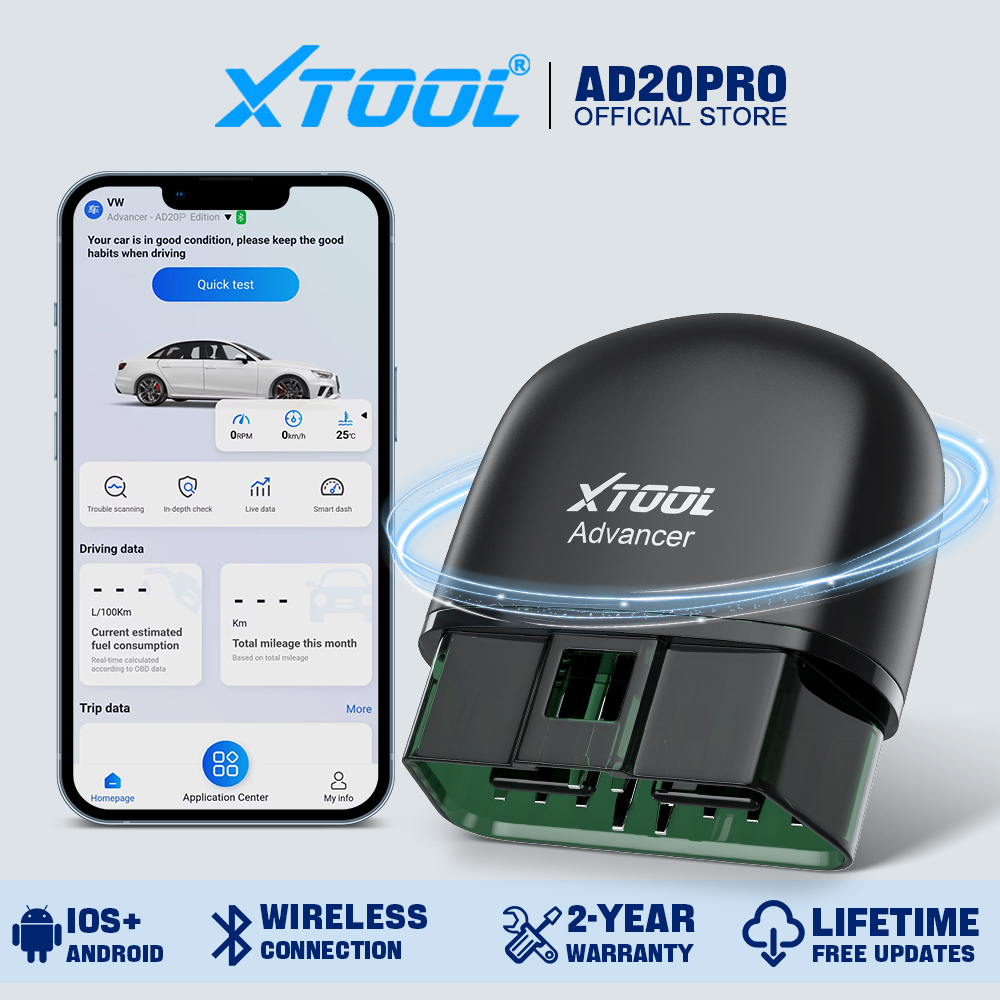 XTOOL Advancer AD20PRO OBD2 Bluetooth スキャナーフルシステム車診断ツール OBD2 スキャナーオイルリセット
