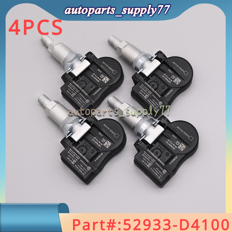 4 個タイヤ空気圧センサー 52933-D9100 ヒュンダイ エラントラ ジェネシス Ioniq カウアイ コナ Kia Soul Niro Optima 433MHz 52933-D4100