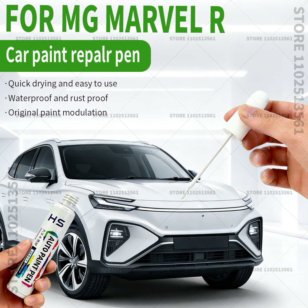 車の塗装修理ペンペイントスクラッチ修復アクセサリー 2021-2025 MG マーベル R パールホワイトブラックキリングレープリズムブルーグレー