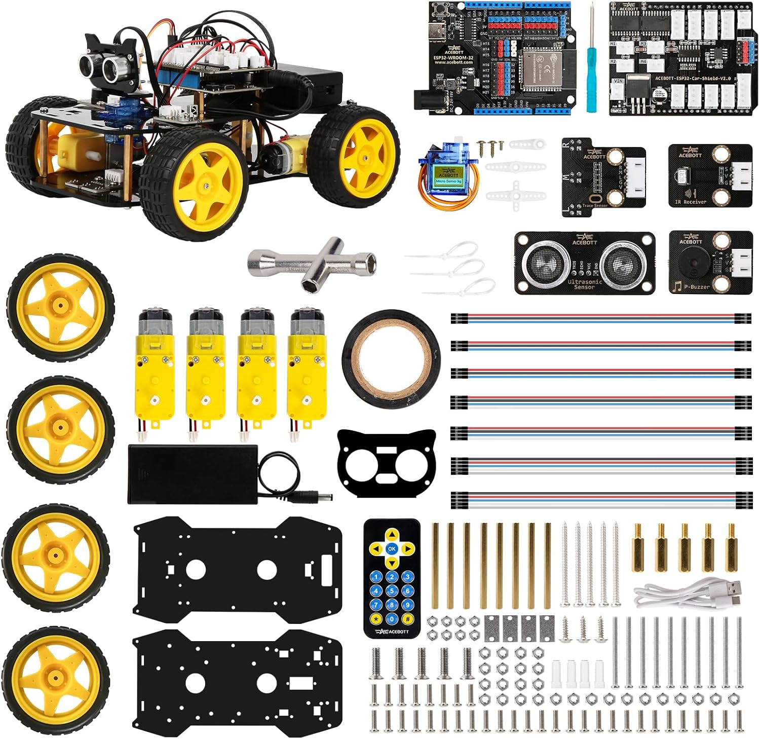 ACEBOTT Robotics Kit Arduinoと互換性のあるスマートロボットカーキット