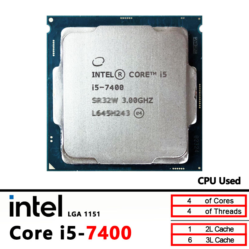 Intel Core i5-7400 i5 7400 3.0 GHz 使用クアッドコア クアッドスレッド CPU 6M 65W LGA 1151