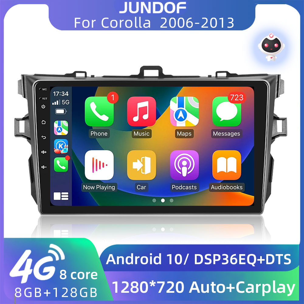 JUNDOF 9 "Android カーステレオラジオトヨタカローラ 2006 2007 2008 2009 2010 2011 2012 2013 マルチメディアプレーヤー 2 Din ヘッドユニット