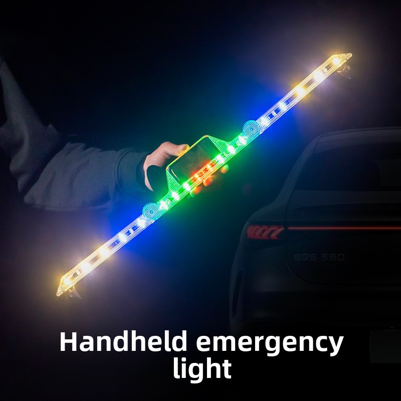 ソーラーカーバイザーストロボ点滅ランプインテリアフロントガラス LED 装飾ランプ三角形フレーム緊急駐車信号ストロボランプ