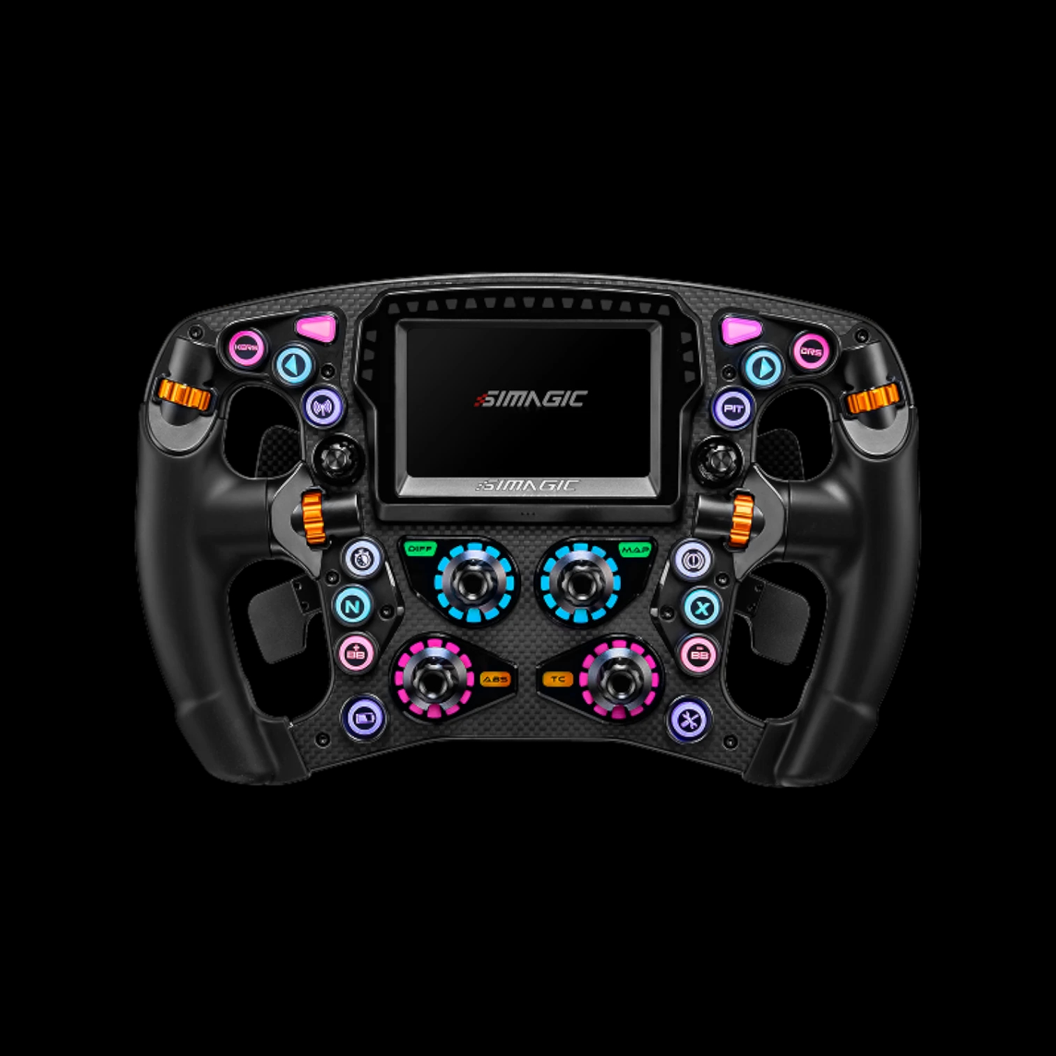 Simagic ゼウスフォーミュラステアリングホイール 280 ミリメートルカーボンファイバーステアリングホイール 4 インチダッシュボード模擬レーシングゲーム