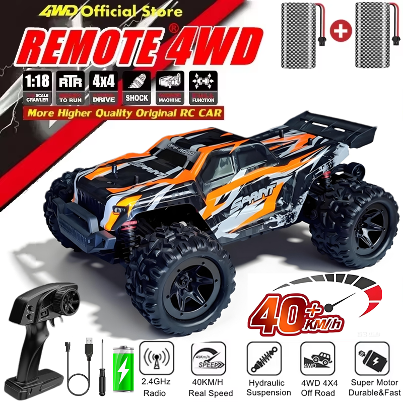 4WD オフロード 4X4 リモートコントロールトラック防水 RC カー 40 キロ/h 高速高速ドリフトレーシング車両モンスターギフト子供大人のため
