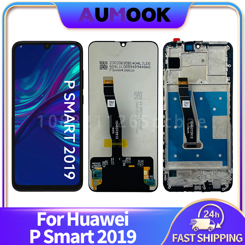 Huawei 社 P スマート 2019 Lcd ディスプレイタッチスクリーンデジタイザアセンブリとフレーム POT-LX1 POT-LX3 液晶画面交換修理部品