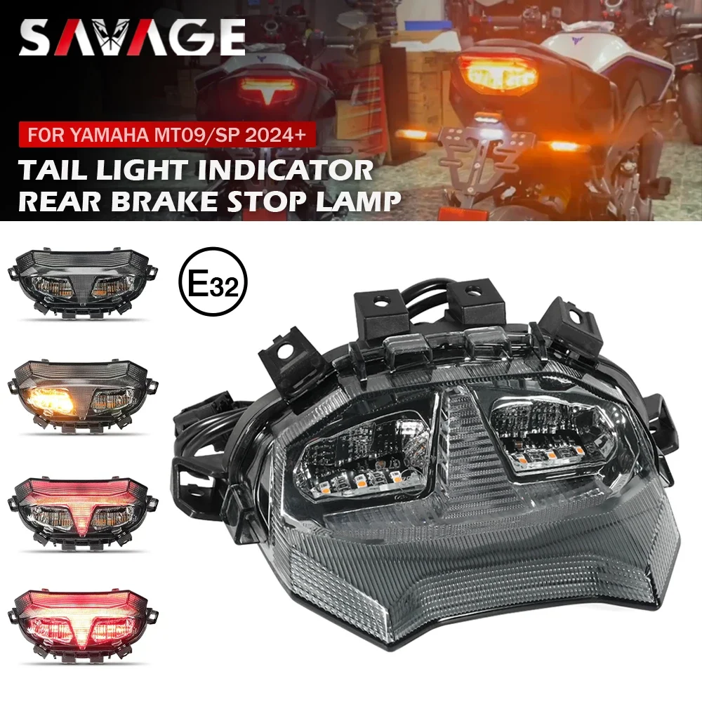 MT-09 SP 2024 オートバイテールライトヤマハ MT09 Y-AMT MT-09SP 2025 リアブレーキストップランプテールライト LED ウインカーフラッシャー
