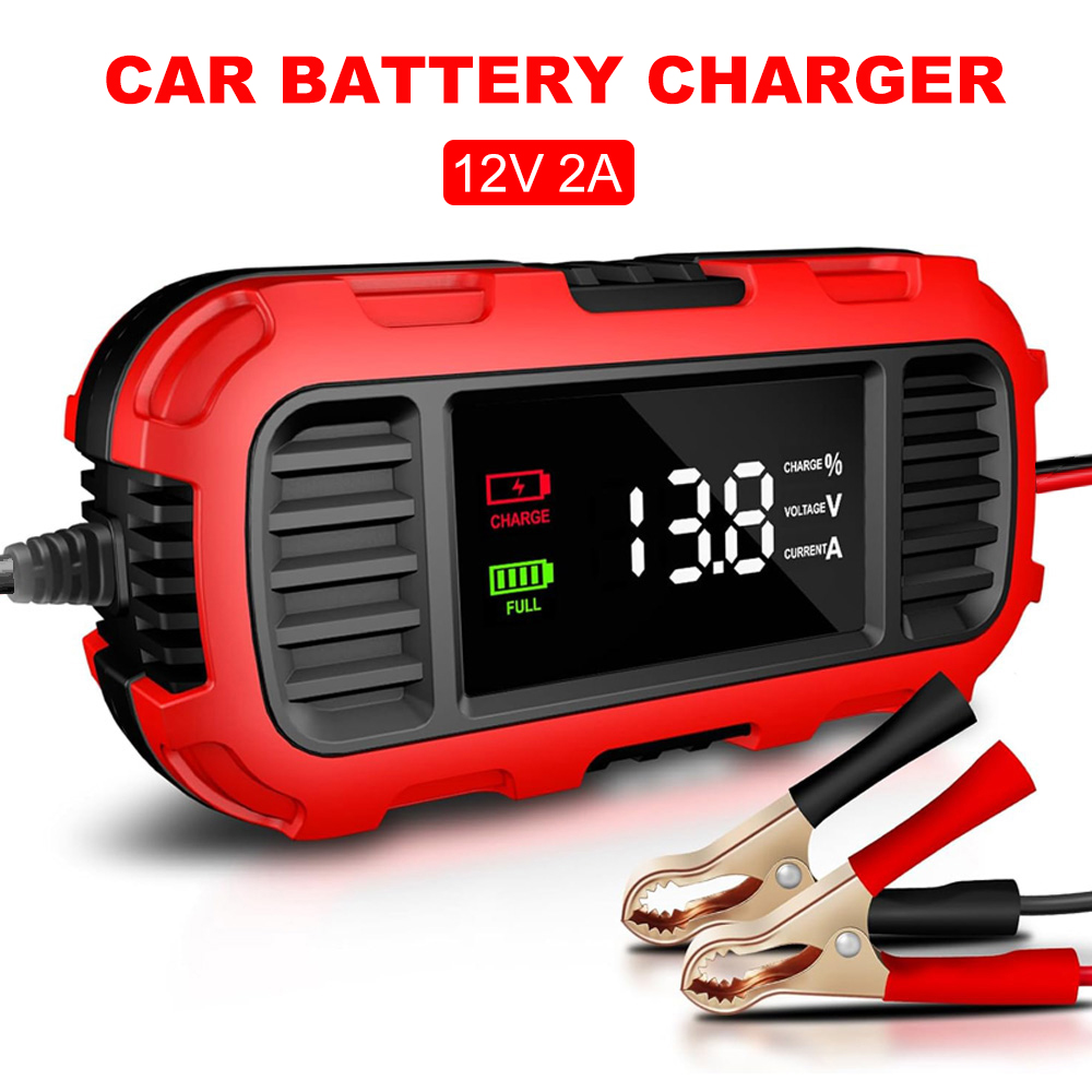 スマートバッテリー充電器鉛蓄電池充電器デジタル車オートバイスクーターバッテリー充電バッテリーメンテナンス