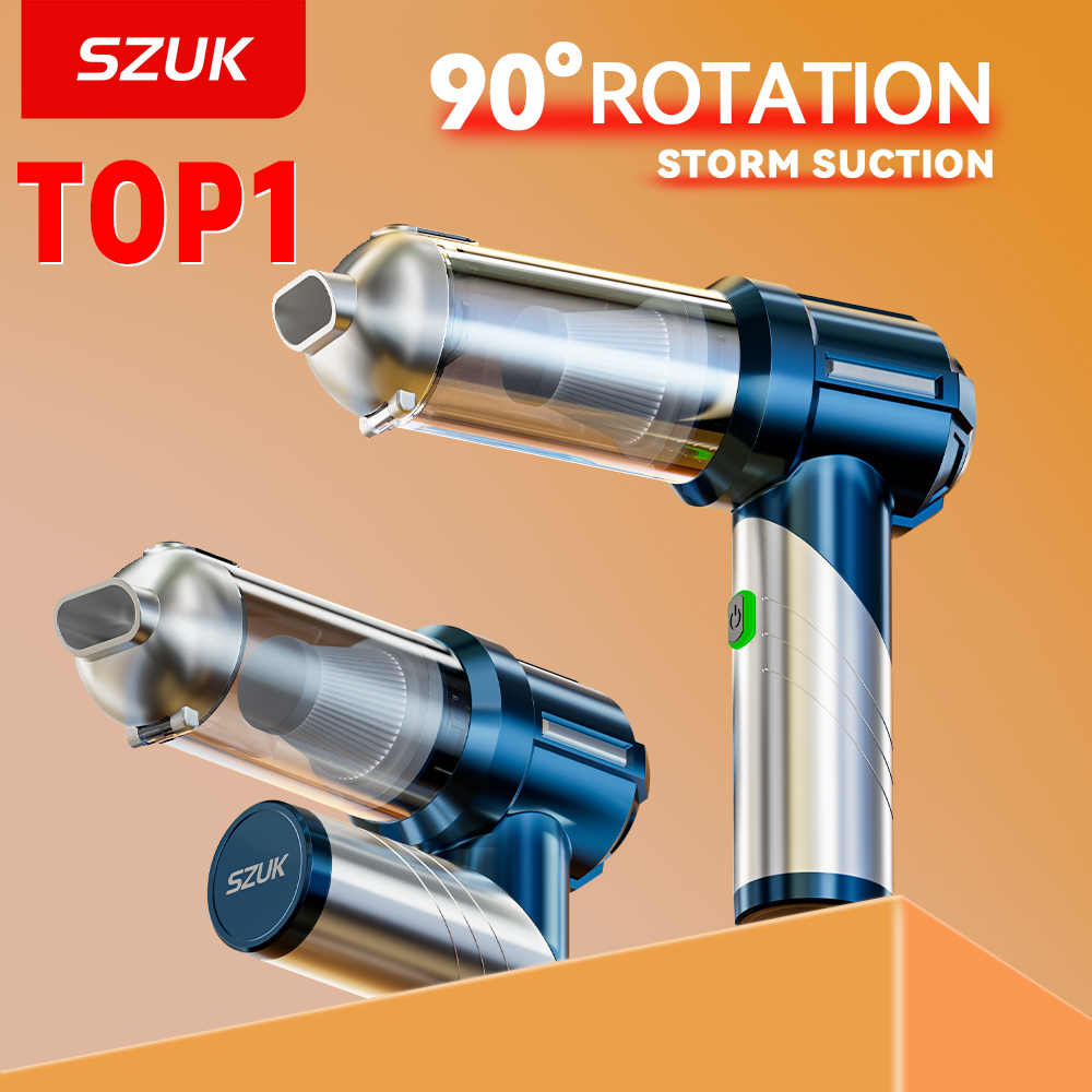 SZUK 18000PA 車の掃除機折りたたみハイパワーハンドヘルド掃除機ポータブル洗浄機ミニワイヤレス車のクリーナー