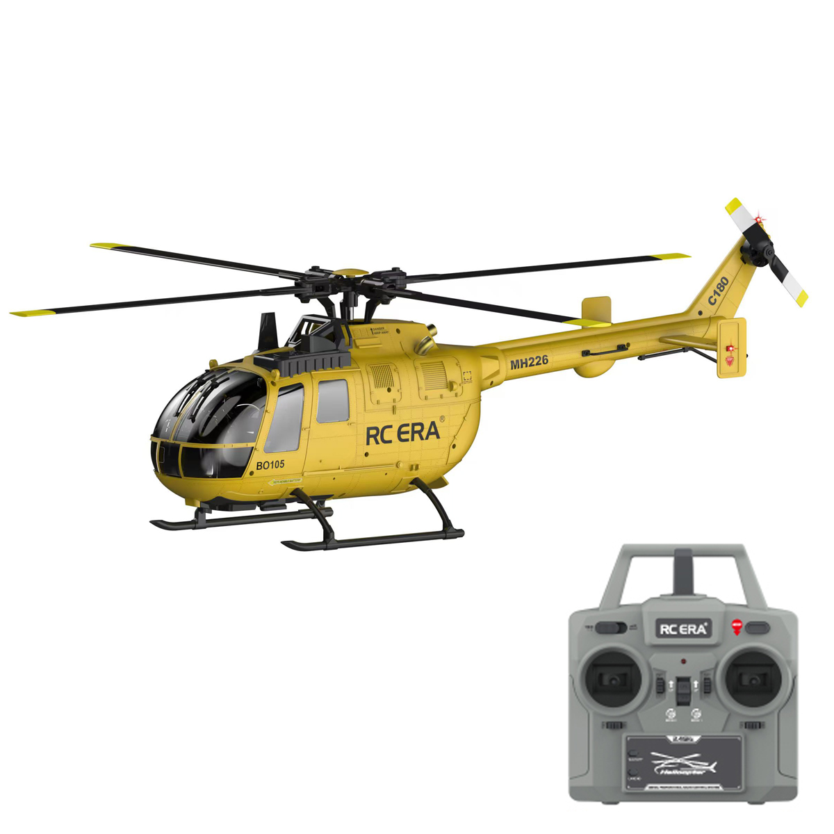 新しい 1:25 C180 RC ヘリコプター BO105 6CH ブラシレスオプティカルフローポジショニング 3D スタントシングルプロペラなしエルロン飛行機おもちゃ