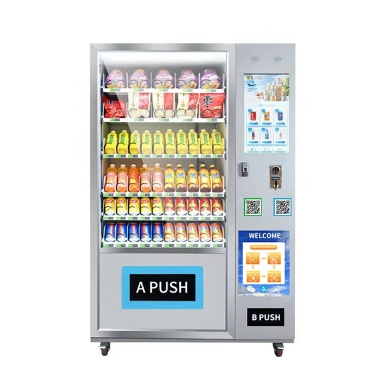 690L Smart Open-Door Vending Machine for Drinks Snacks and Daily Necessities 24/7 Self-Service with 21.5 inch Touch Screen
