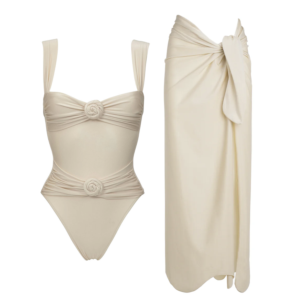 New 2PC Swimsuit Bandeau Biquini Sexy Bikini Women Swimwear Push Up Bathing Suits Female Long Skirt Beachwear