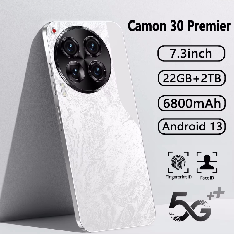 Camon 30 プレミア 5G 2025 新しいスマートフォン 7.38" HD Android 14 携帯電話 Snapdragon 8 gen3 デュアル SIM 8800mAh ロック解除済み Celulares