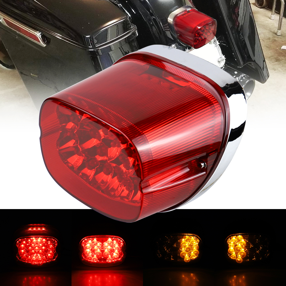 LED テールライト ブレーキ ターン シグナル ライト ダイナ ロードキング エレクトラグライド クラシック ファットボーイ ロード グライド XL 883 スポーツスター XL 1200R用