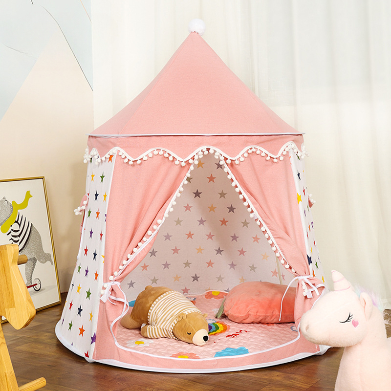 子供用テント屋内屋外ゲームガーデンティピプリンセス城折りたたみカビーおもちゃテントランファンルームハウスティーピープレイハウス新しい