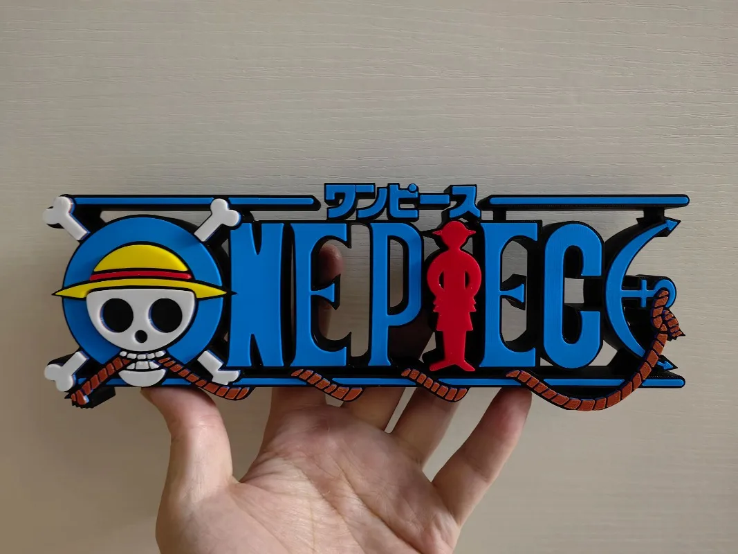 ワンピースアクションフィギュア ONEPIECE 3D ロゴスタンド人形看板モデル人形ディスプレイ小道具コスプレ展示スタンド装飾玩具