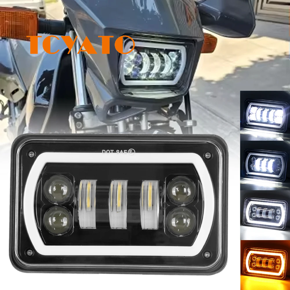 TCYATO 7 インチ LED ヘッドライト 45 ワットシングルデュアルビーム 4SMD ターンライトオフロード H4 Led プロジェクター