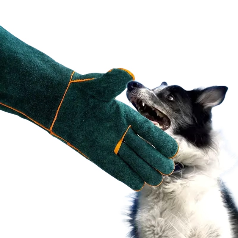 咬傷防止安全手袋レザーペットグリップ噛む保護手袋キャッチ犬猫爬虫類動物把握トレーニンググローブ