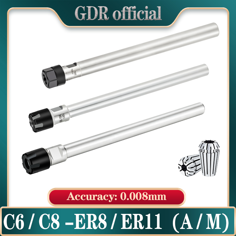 高精度 0.008 ミリメートル ER 延長ロッド C6 C8 ER8 ER11 ER16 チャック深加工ストレートシャンク延長ロッドコレット ER A M ナット