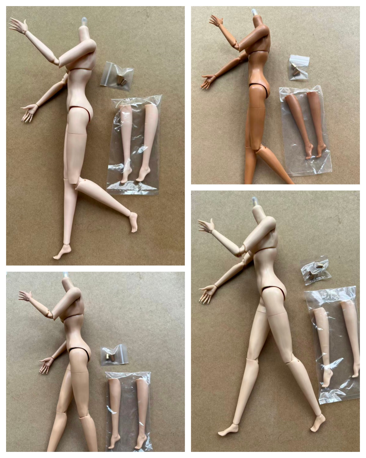 MENGF 26 ジョイントホワイトベージュブラウンラテンスキン人形ボディ交換脚 1/6 人形フィギュア FR IT 人形ヘッド
