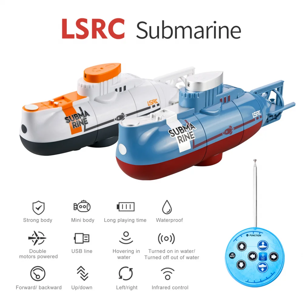 LSRC 6CH ミニ RC 潜水艦 LED ライト高速防水シミュレーションフローティングモデル電気水ボートギフトおもちゃ男の子のため