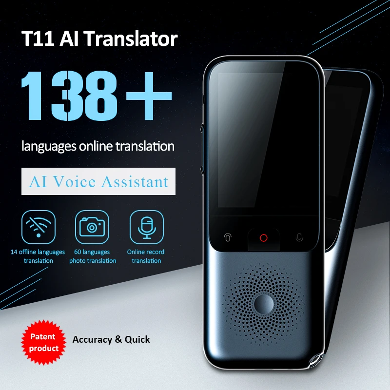 T11 ポータブルオーディオ翻訳者 138 言語スマート翻訳者オフラインリアルタイムスマート音声 AI 音声写真翻訳者 T10Pro